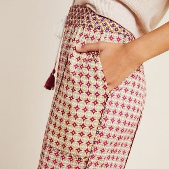 Anthropologie Doria Geometric Print Sleep Trouser Pants Women's Size XS - Picture 7 of 11